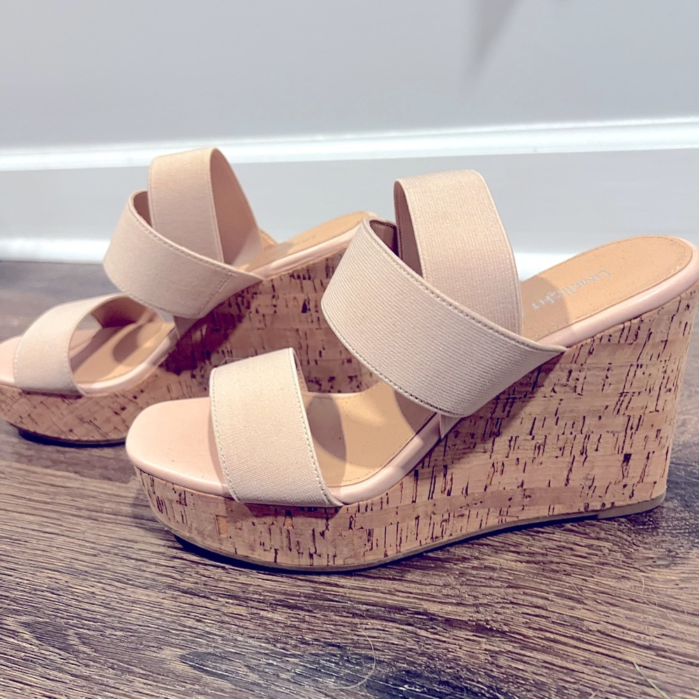Limelight Nude Wedge Sandals